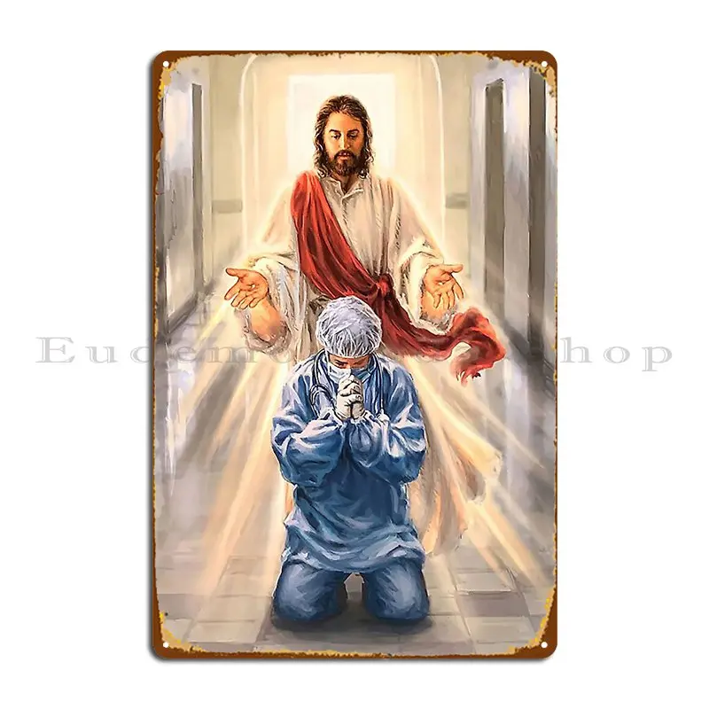 Anesthesiologist Anesthesia Jesus Blessed Metal Plaque Poster Rusty Kitchen Custom Customized Wall Plaque Tin Sign Poster