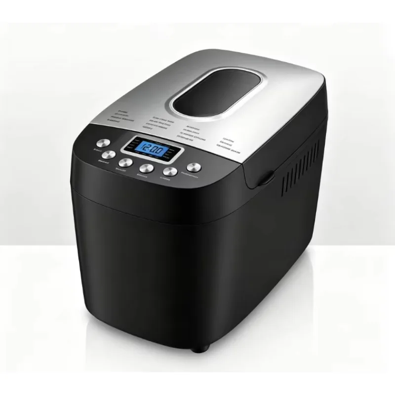 Electric Automatic Digital Bread Maker Machine for Home Stainless Steel Bake Square Dough Mixing Bread Maker