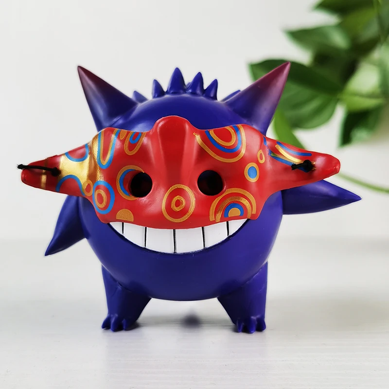 Pokemon Gk Gengar Q-Version Anime Figure Wearing Mask, Cos Daniel Wu, Creative Ives Butter Model, Creative Butter Toy Gifts, 9cm