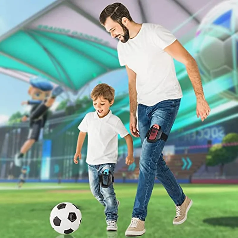 2PC Leg Strap for Switch Sports Play Soccer, for JoyCons Switch OLED Model Controller Game Accessories,Adjustable Elastic Strap