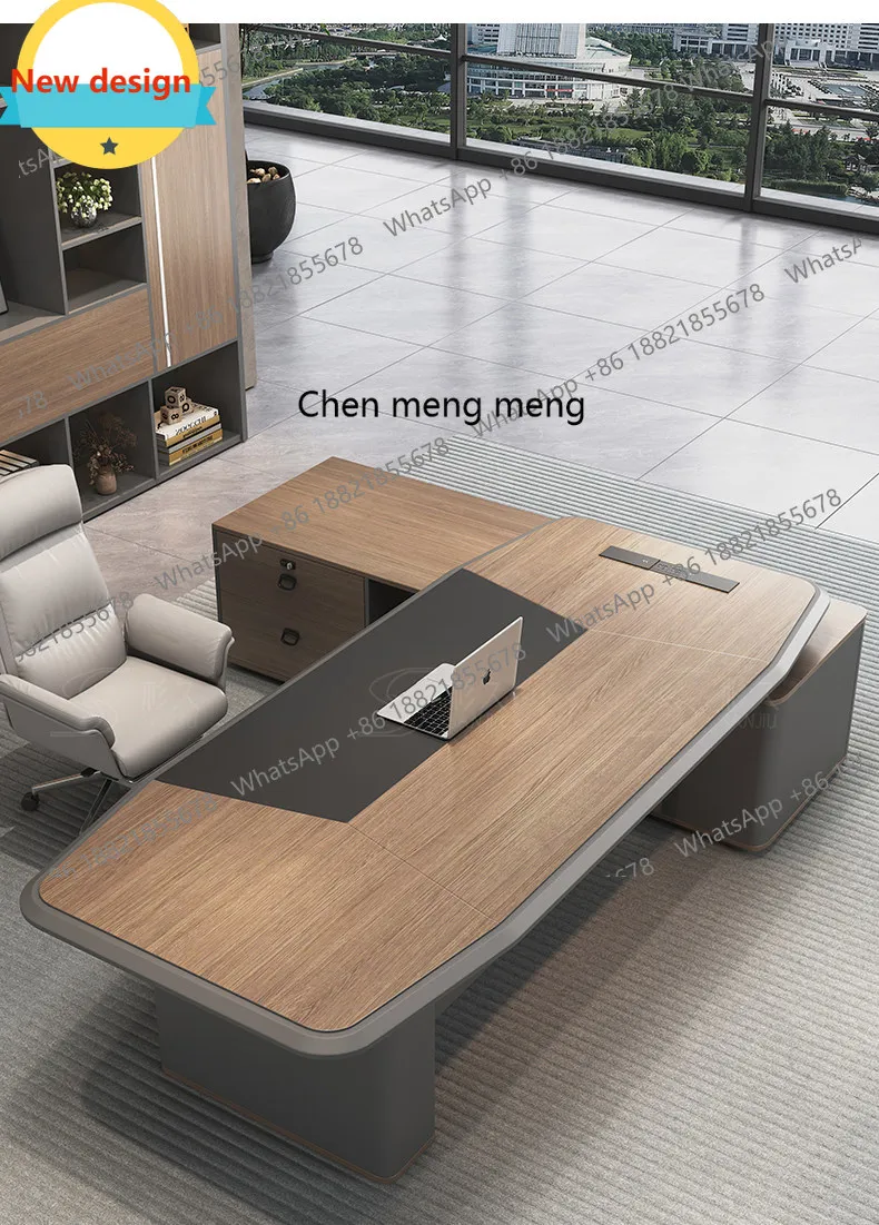 

B567 Простой современный стол руководителя, комплект стола и кресла для офиса руководителя в стиле лёгкой роскоши