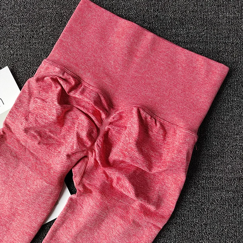 Women Sport Seamless Leggings High Waist Elastic Solid Yoga Fitness Leggings Gym Jogging Quick Dry Push Up Yoga Pants Female image 6