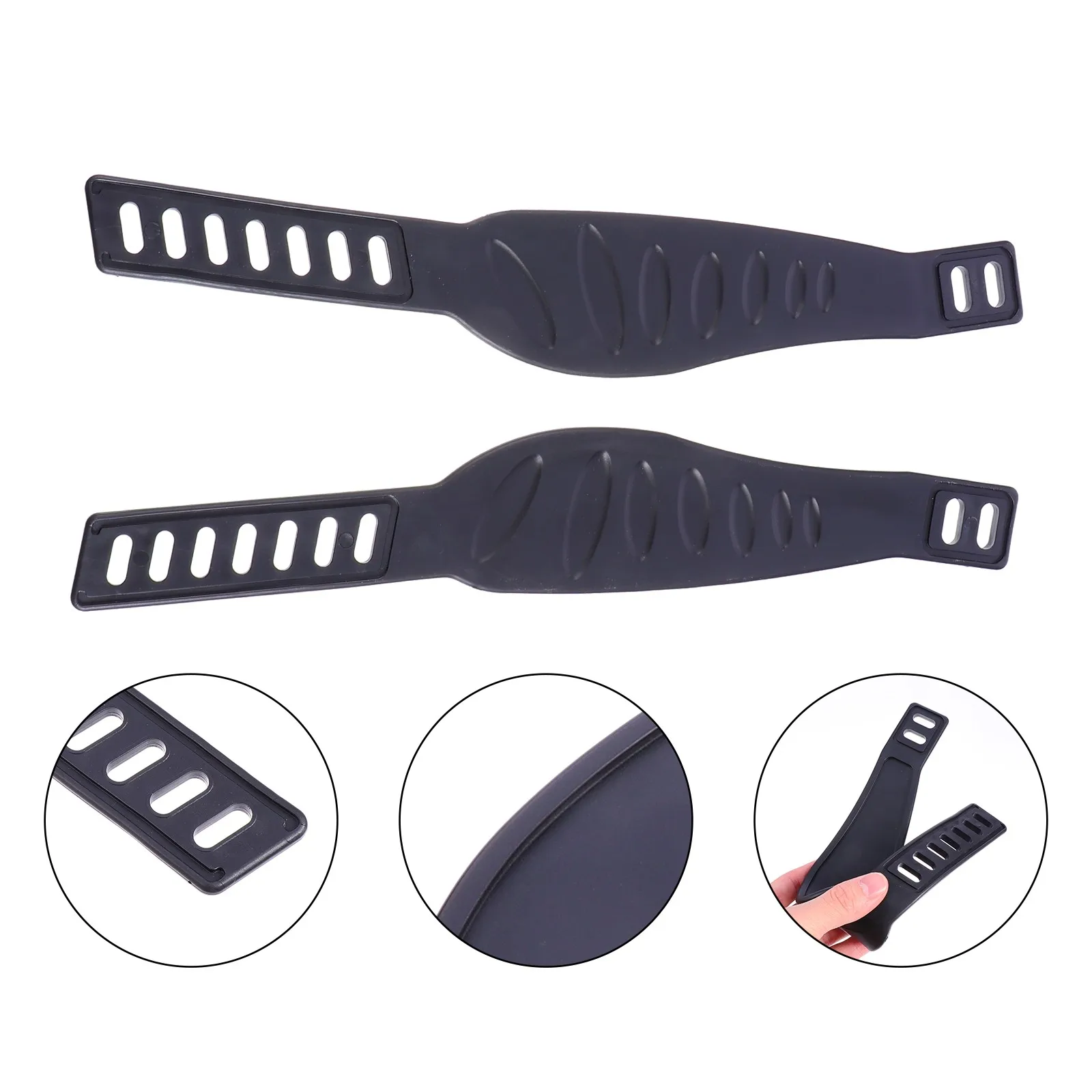 2Pcs Adjustable Bike Pedal Straps Hollow Hole Design for Fixed Gear Mountain Dynamic Training Fitness Cycling Gym Use