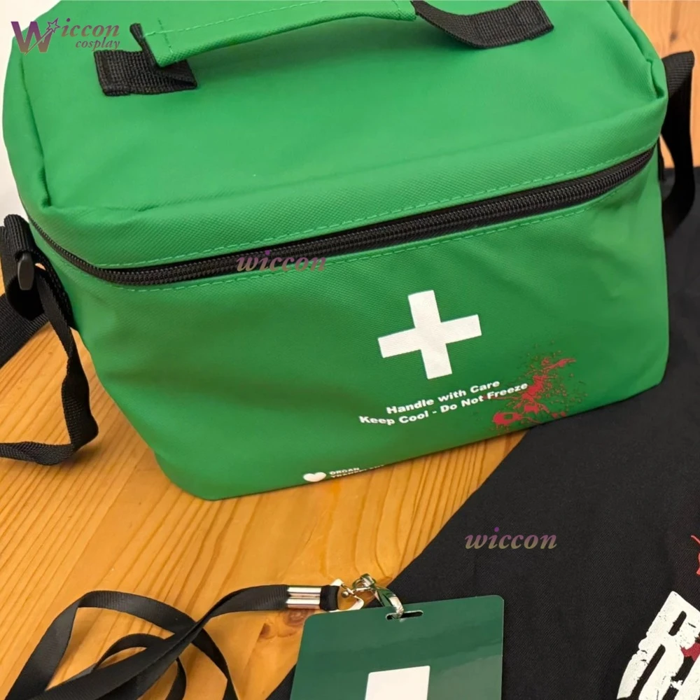Cos C Resident Cos Evil Bryan Cosplay Costume First Aid Bag Green Lightfoot Medical Transport Emergency Storage Case Halloween