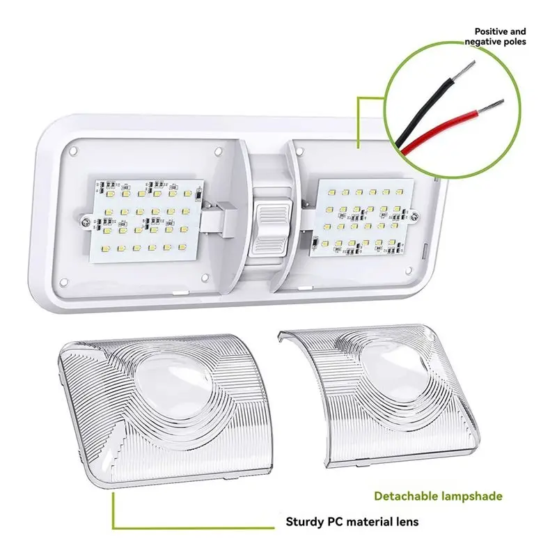 Światła LED do kampera - 5 sztuk, lampka sufitowa z włącznikiem/wyłącznikiem do kampera/przyczepy/łodzi