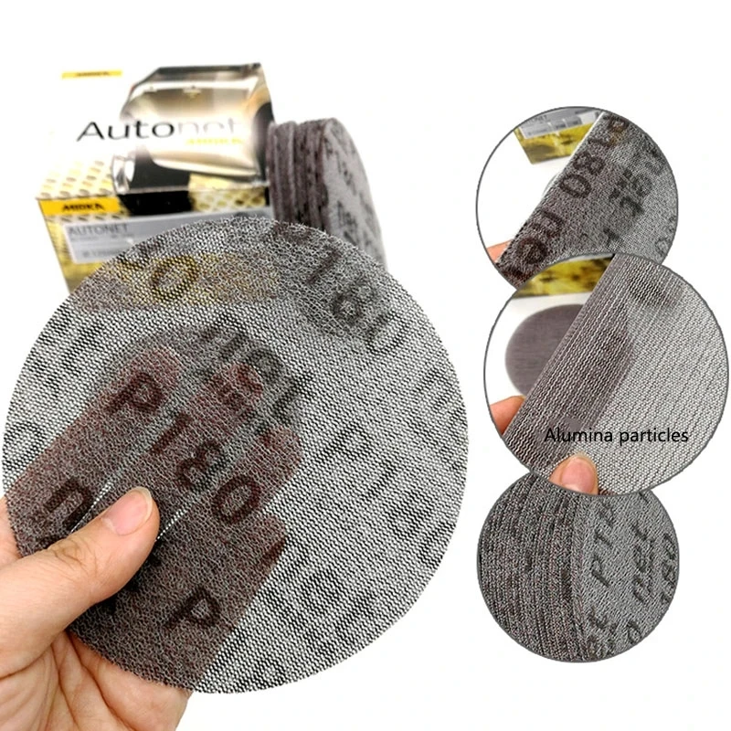 10Pcs Mesh Abrasive Dust Free Sanding Discs 5 Inch 125mm Anti-Blocking Dry   Grinding Mesh Sand Disc Sandpaper 80 To 240 Grit