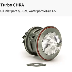 GTX2860R Dual Ceramic Ball Bearing Trubo CHRA Replace Core,Dual Ceramic Ball Bearing,Oil Inlet port 7/16-24,Water Port M14x1.5