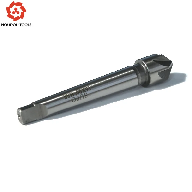 Cost sale of 1PC HSS6542 Made Taper Shank Multi-Edged HSS Chamfer Cutter 60/90/120 degree 14-25mm for Steel Metal Plate Drilling