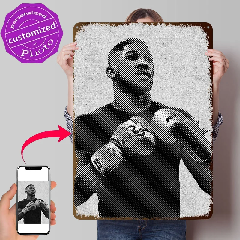 Anthony Joshua Metal Poster Perfect Gift for Fans Lovers Personalized Wall Art Metal Sign for Bedroom Decoration Gaming House