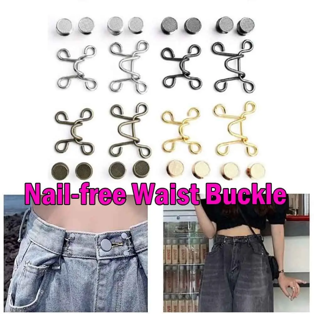 

27/32MM Nail-free Waist Buckle Waist Closing Artifact Slimmer Adjustable Snap Button Removable Detachable Pant Clothing Sewing
