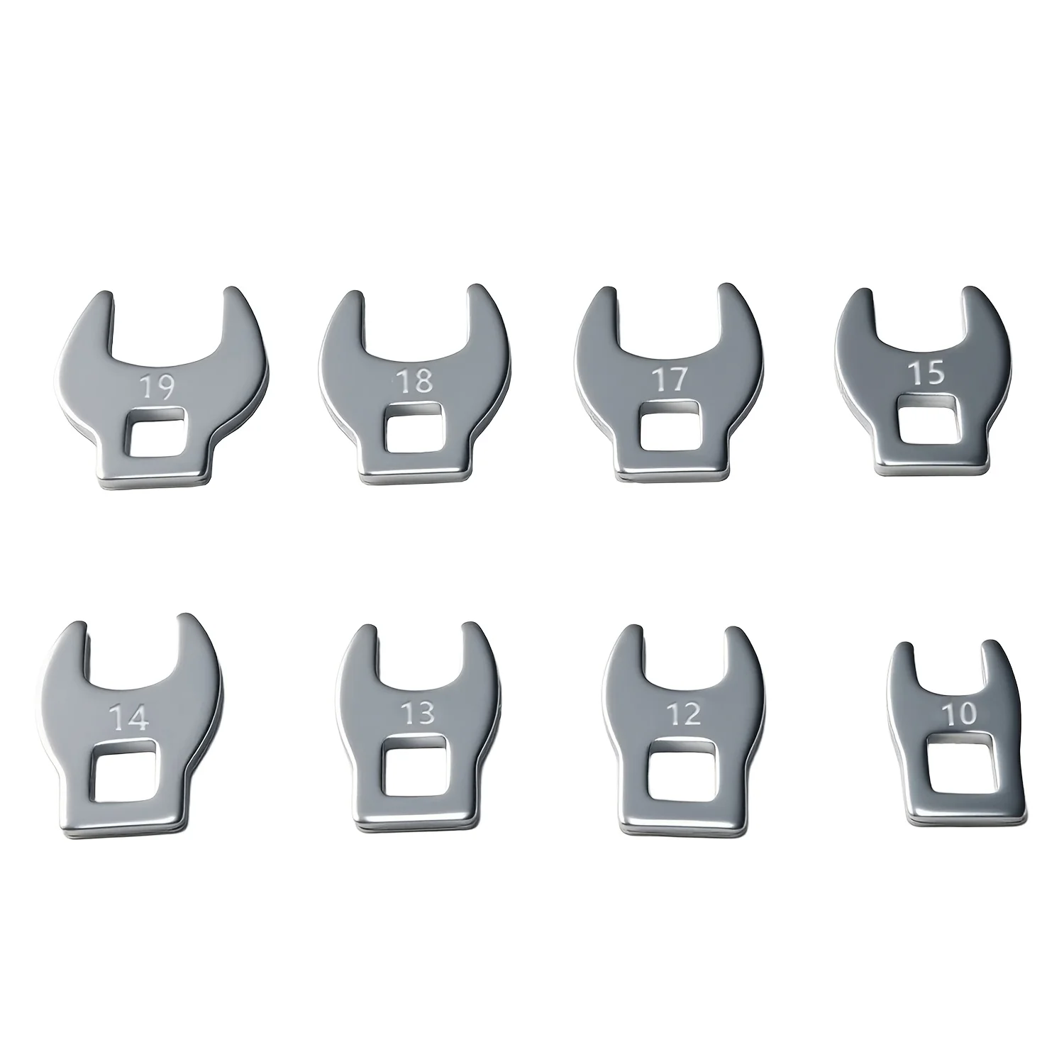 8Pcs Interchangeable Box End Wrench Heads 3/8 Inch Drive Angle Spanner Replacement Kit