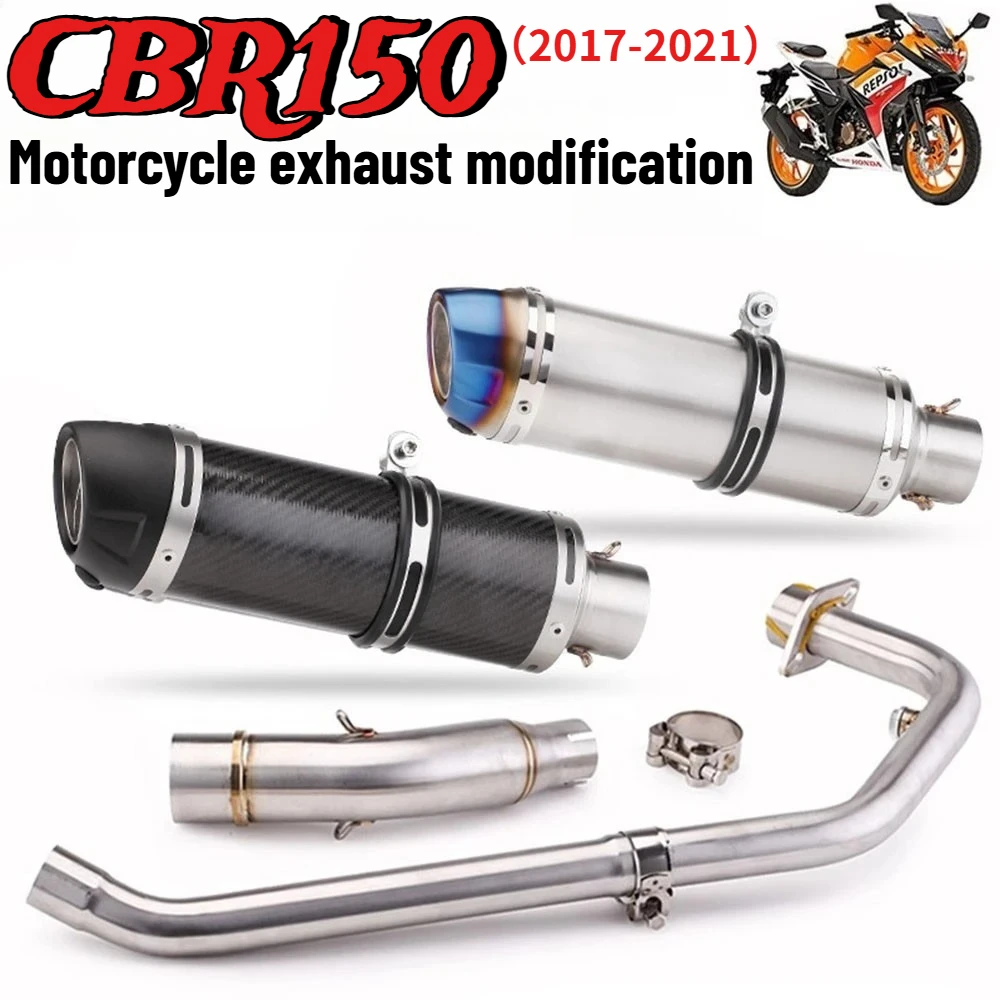 

Specially Designed for CBR150R Front Section Modified Exhaust Pipe Carbon Fiber Tail Section Exhaust Pipe 10-16 17-20