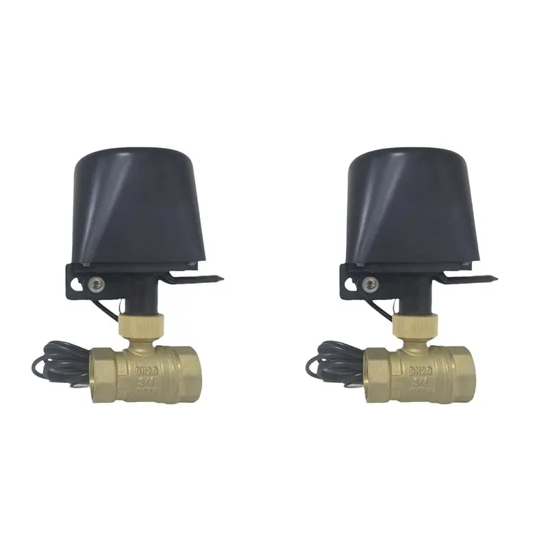Hot Sale-2X Wifi Smart Water Valve DN20,App Remote Control Faucet Timer,Smartlife Alexa Google Assistant Compatible-EU Plug