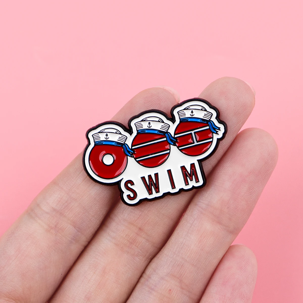 'SWIM' Quote Enamel Pins Badge Brooches on Backpack Clothing Jewelry Gift for Fans Friends Fashion Collection Accessories