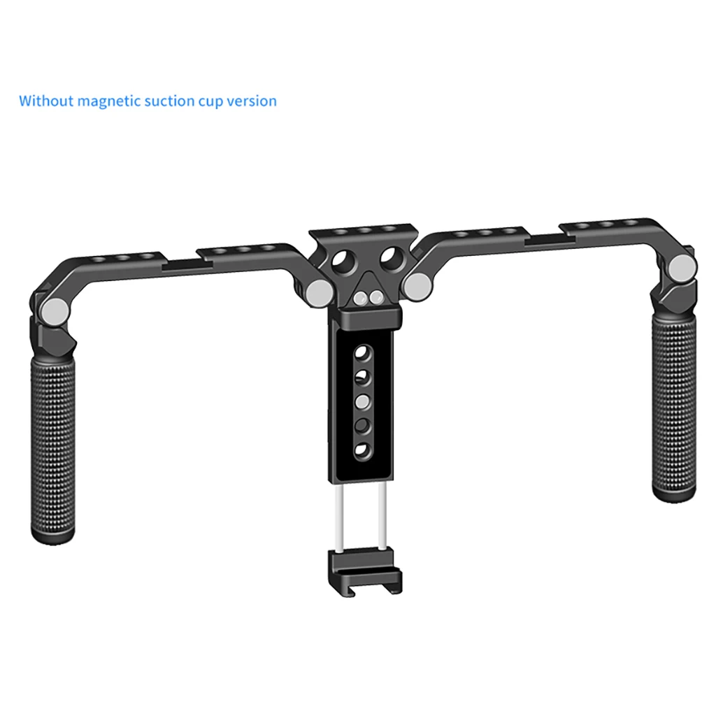 Faltbarer Telefonkäfig Videoaufnahme-Telefonstabilisator, Smartphone-Video-Rig mit Griffen für iPhone Samsung Huawei – Detail 10