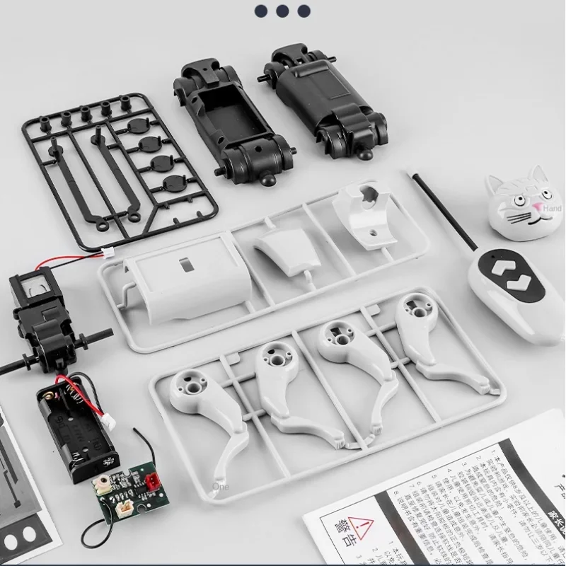 หุ่นยนต์ควบคุมระยะไกลแบบทำมือของเล่นสุนัขแมวของเล่นเพื่อการศึกษาสำหรับการเรียนการสอนรูปแบบการประกอบชุดสัตว์เดินด้วยไฟฟ้าของเล่นเพื่อการศึกษาของเด็ก