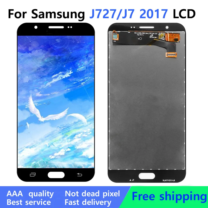 

100% Tested For Samsung Galaxy J7 2017 J727 LCD Display Panel Touch Screen With Digitizer Assembly Replacement Parts