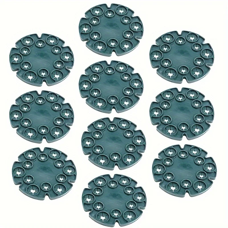 10 Pack Garden Plant Holder Connectors: Bamboo Cane Holders, Plastic Plant Support & Protection Trays for Climbing Plants