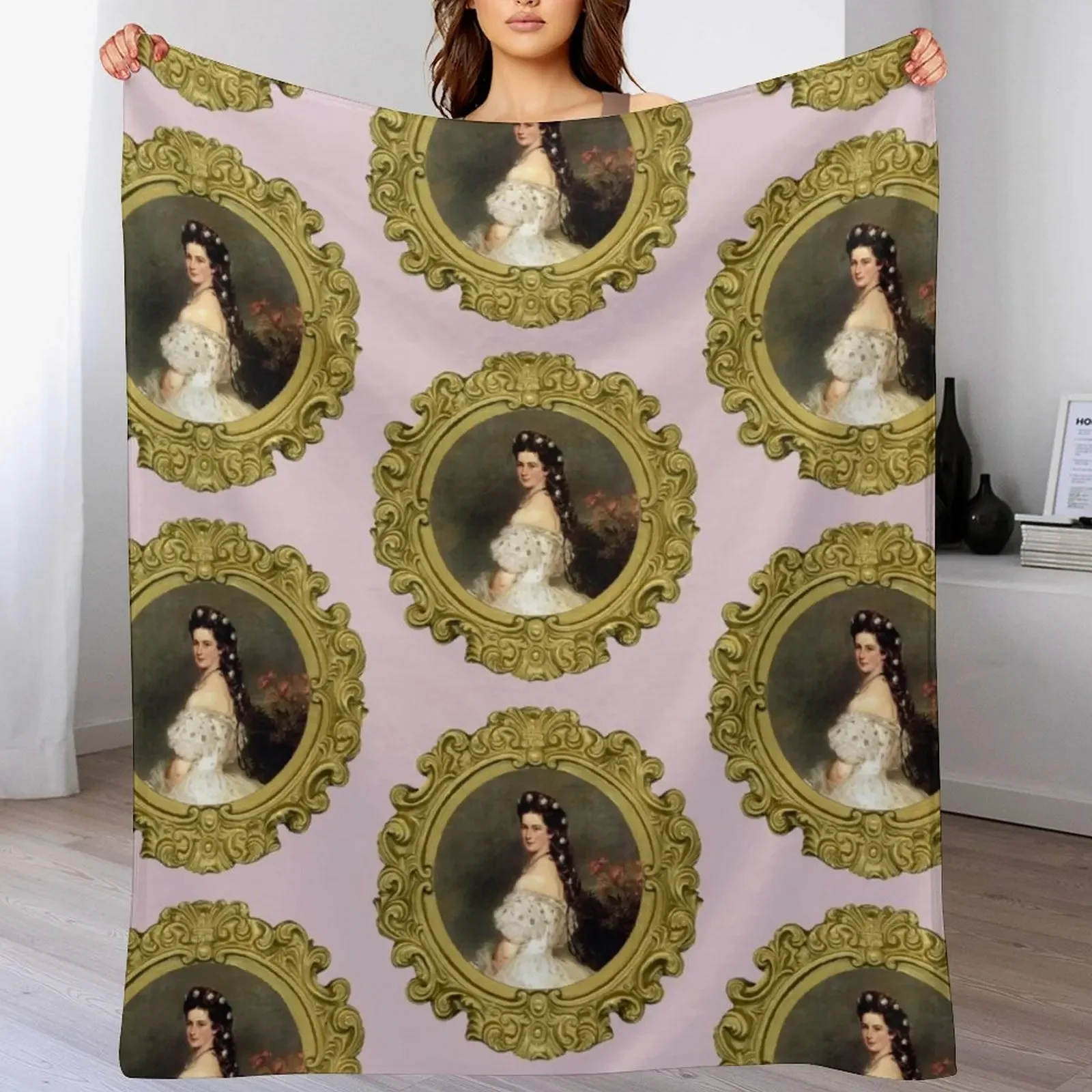 

Portrait of Princess Sissi Throw Blanket Soft Plaid blankets ands Blankets Sofas Of Decoration halloween Blankets