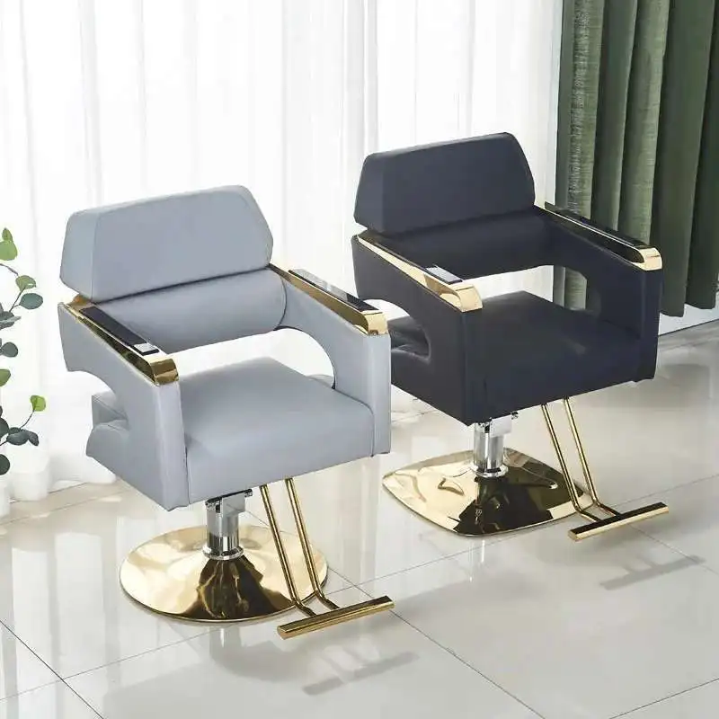 

Легкое роскошное парикмахерское кресло из нержавеющей стали, профессиональные кресла для салона для парикмахера, салона красоты, подъемник, парикмахерское кресло для татуировки
