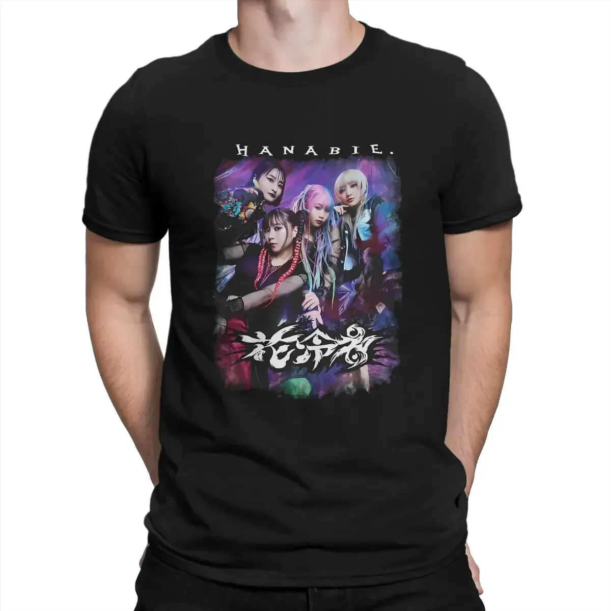 

BAND Men TShirt Hanabie Crewneck Short Sleeve Fabric T Shirt Funny High Quality Birthday Gifts