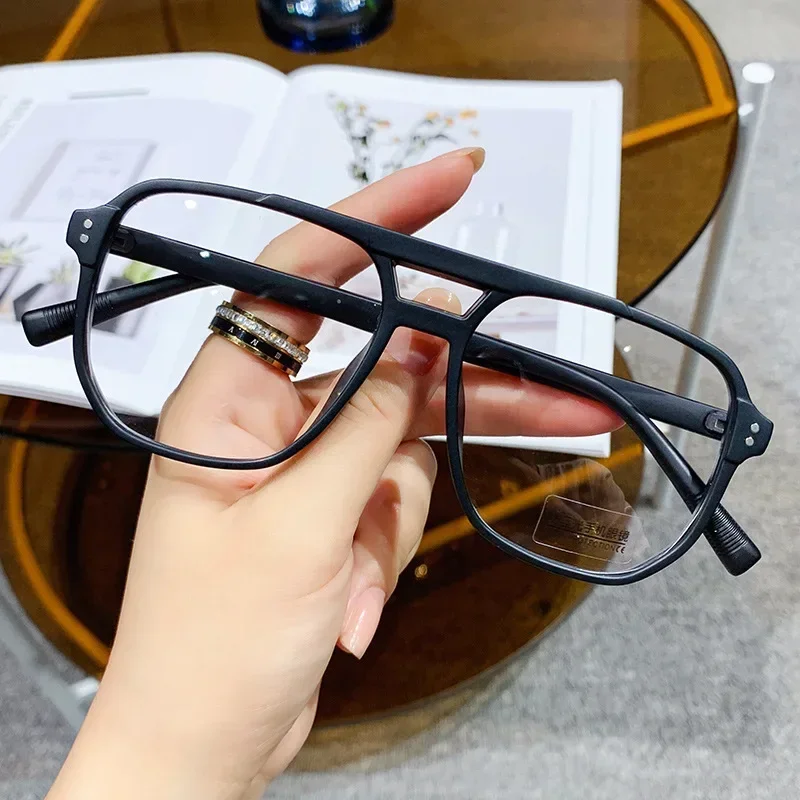 

Transparent Computer Glasses TR Frame Women Men Anti Blue Light Square Eyewear Blocking Glasses Optical Spectacle Eyeglass