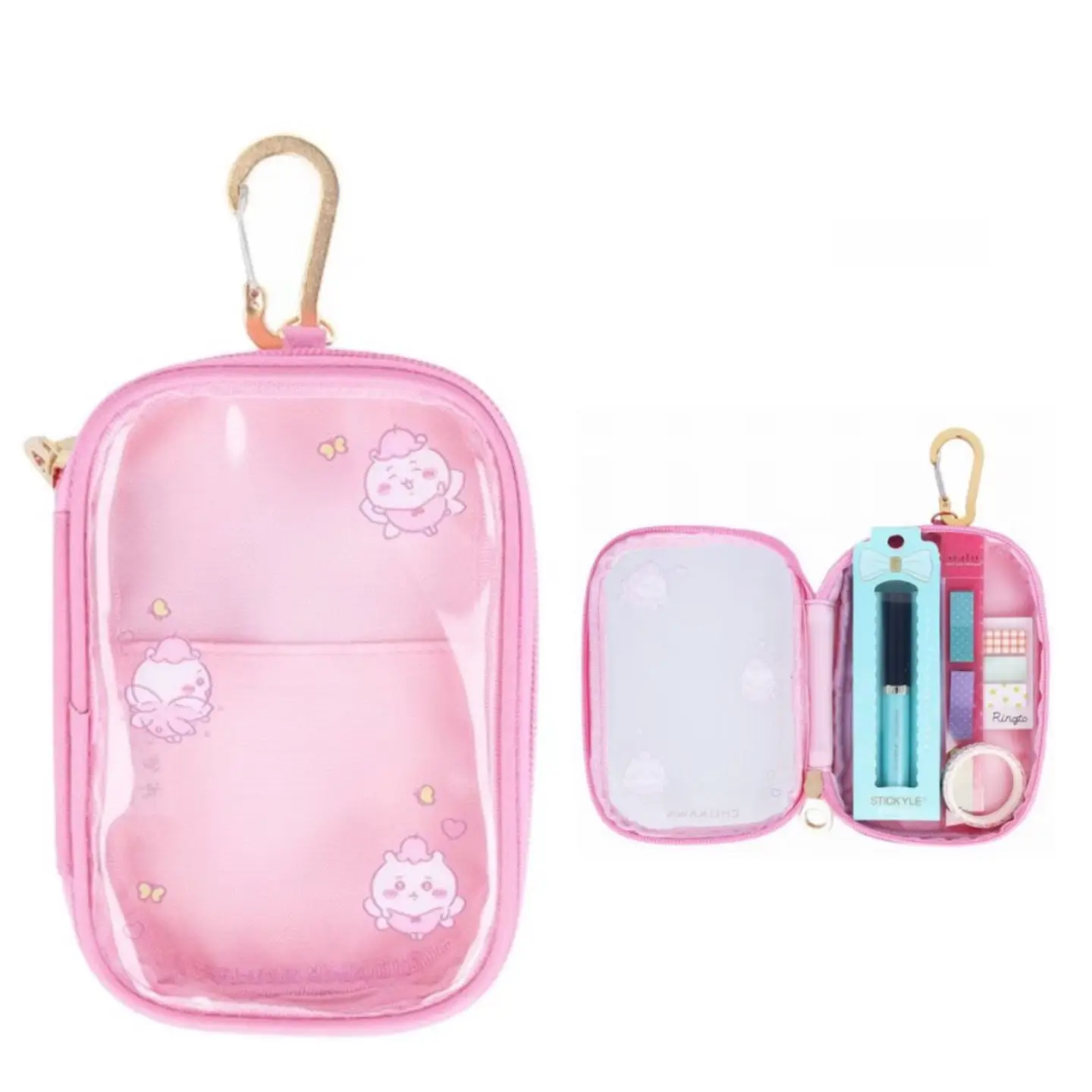 Chiikawas Kawaii Anime Bolsa De Lona, Bolsa Dos Desenhos Animados, Coração Da Menina Bonito, Carteira Zero, Mini Sacos, Suportes, Presentes para Estudantes, Usagi