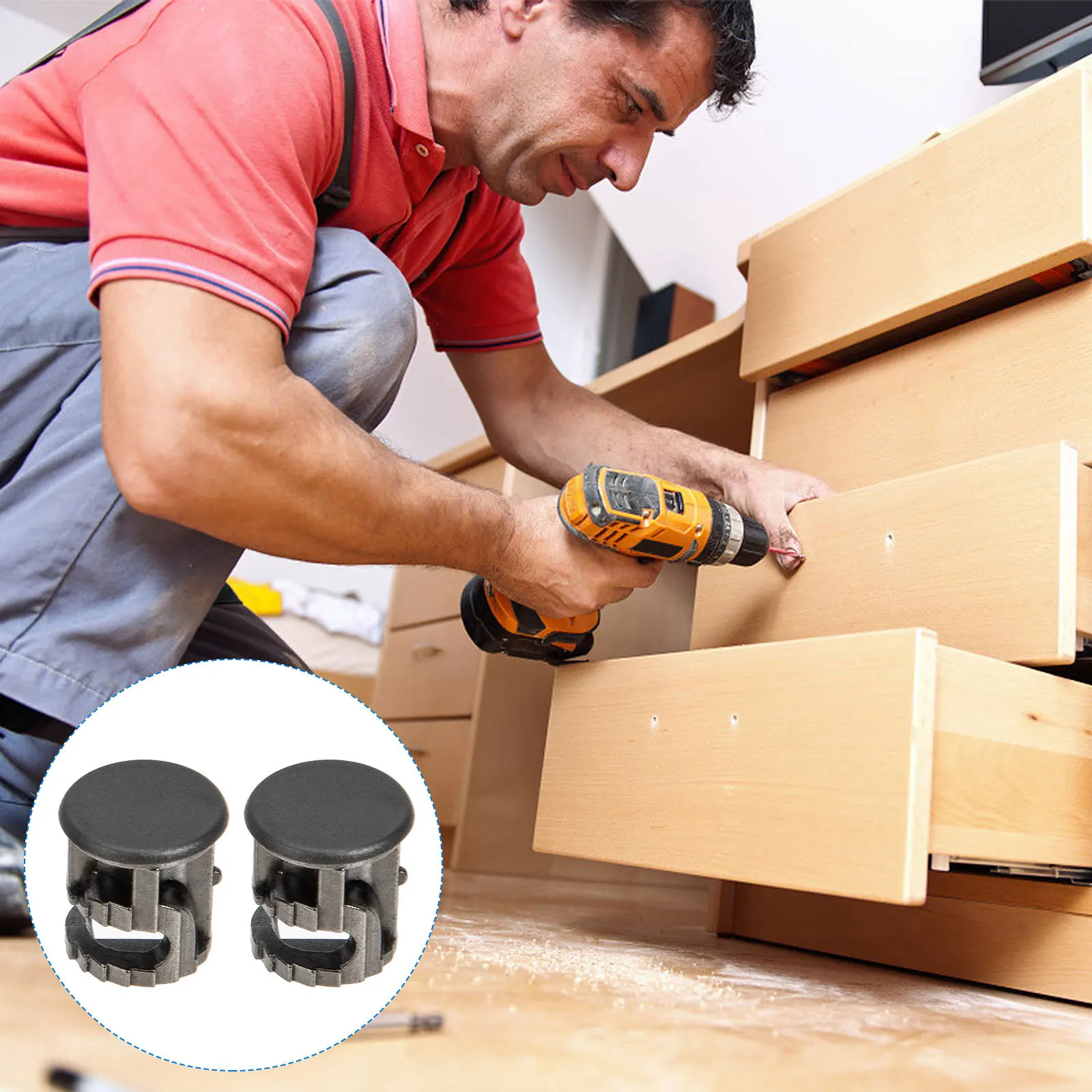 

100Sets Zinc Alloy Cam Lock Furniture Connector Durable Fastener for Cabinet Wardrobe Office Furniture Panel Connecting