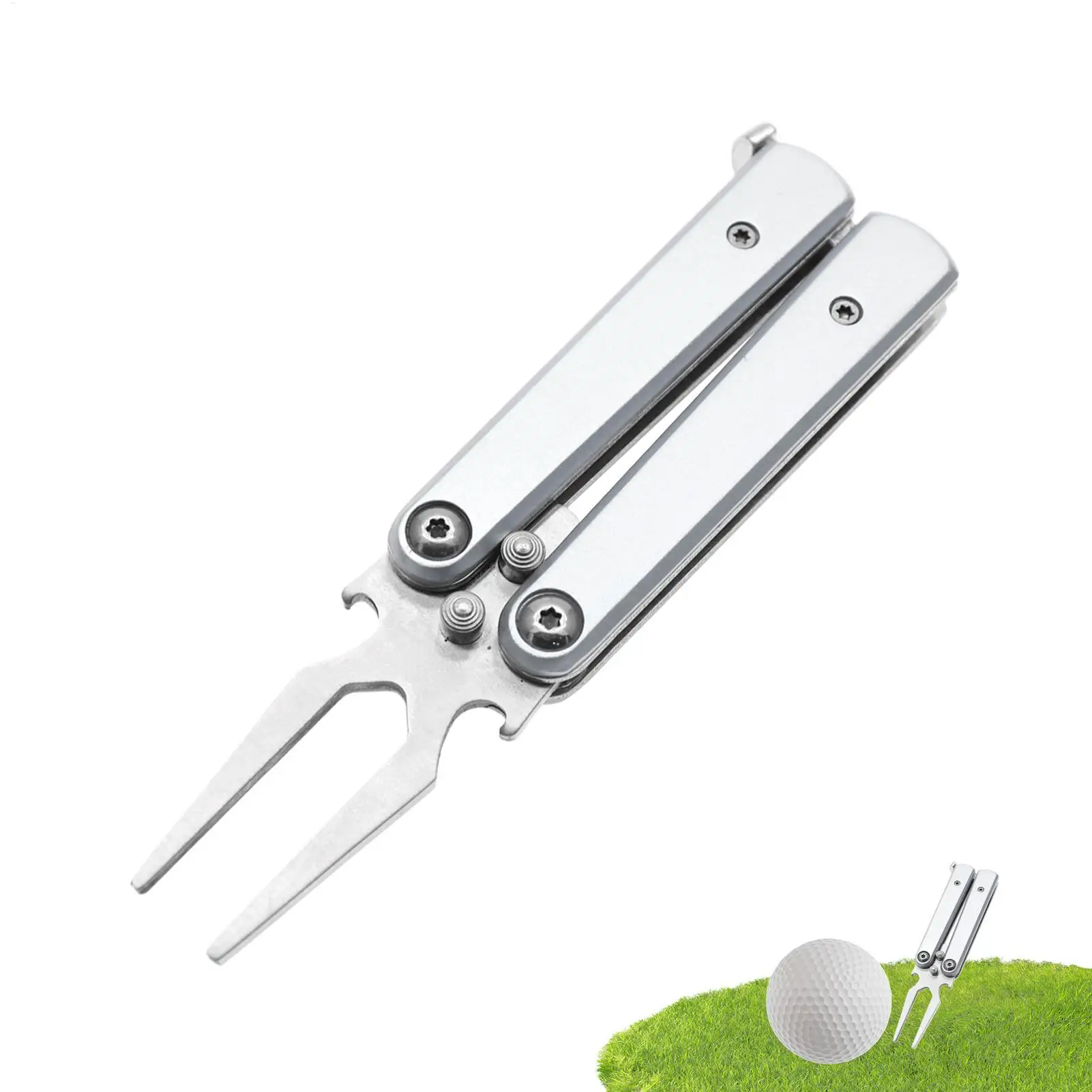 

Инструмент для гольфа Инструмент для ремонта Divot для гольфа Многофункциональное зеленое устройство для обслуживания Открывалка для пивных бутылок для игроков в гольф