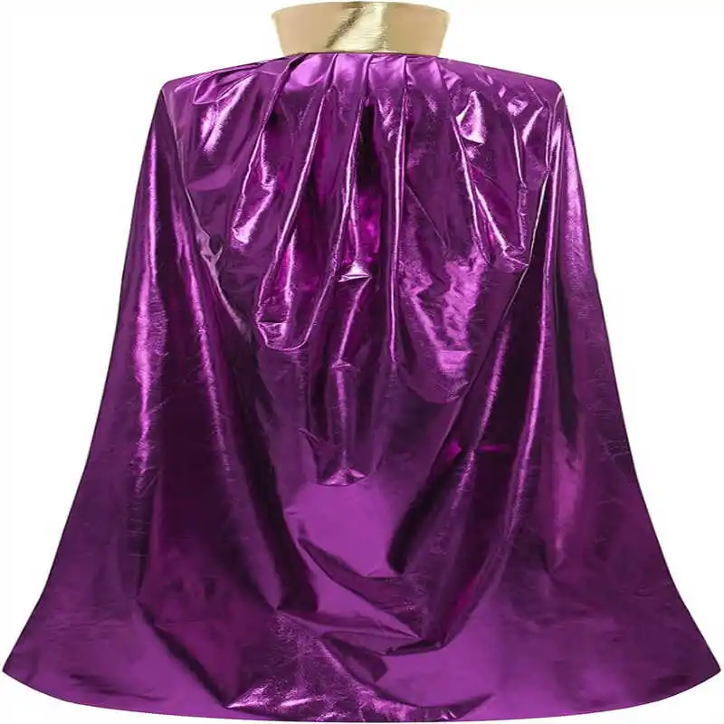 زي الهالوين التنكري ذو السطح اللامع بدون غطاء وياقة واقفة، رداء دور بلانج، زي أداء المسرح، مادة البوليستر #3