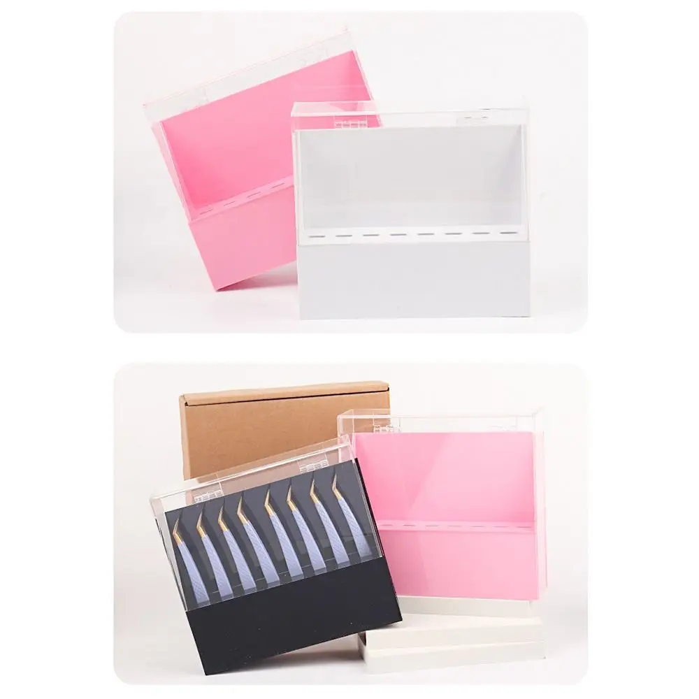 8 Holes Tweezers Storage Box Large Capacity High Quality Acrylic Tweezers Display Stand Space Saving Thicken Tweezer Holder