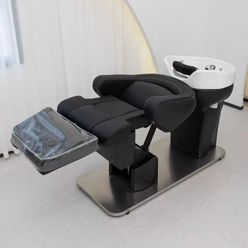 Factory-Made Electric Adjustable Shampoo Bowl Chair for Hair Salons and Barber Shops Convenient Rotating Shampoo Bed