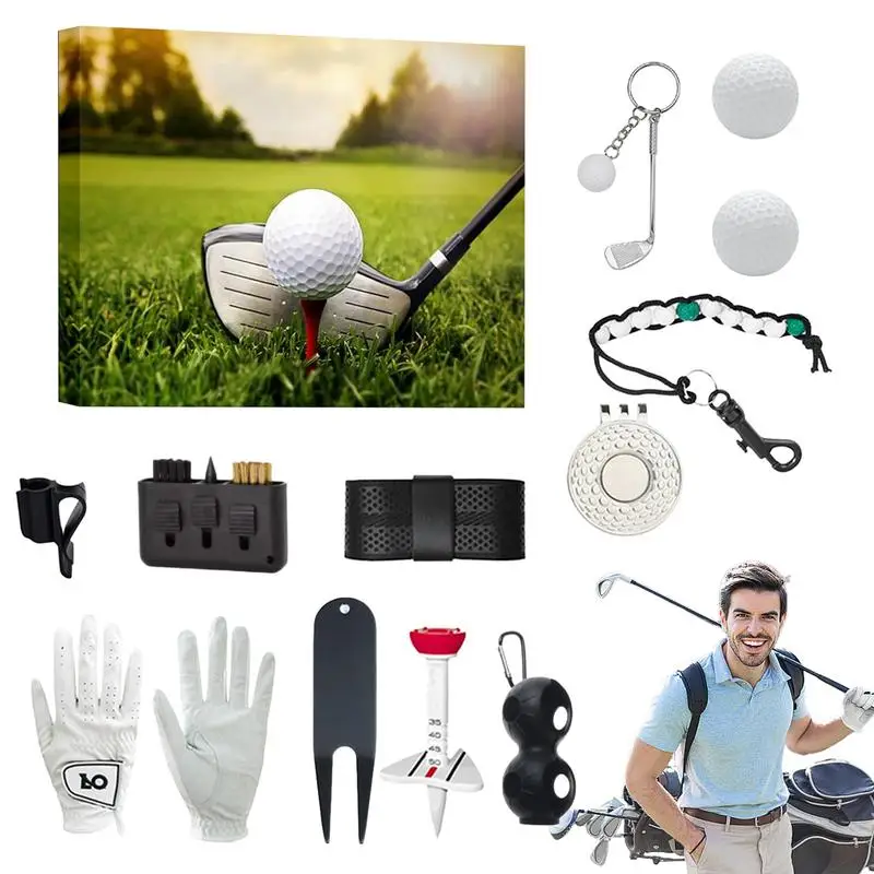 Christmas Golf Advent Calendar Gift Box 2024 Holiday Countdown Practical Golf Accessories For Beginner Friends Golfers