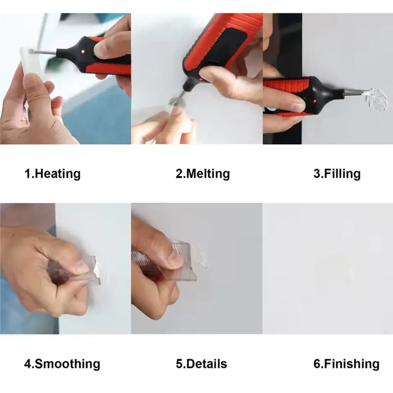 ABGH-Multi-Functional Battery Powered Grout& Crack Filler Set(17-Piece):Professional Tile Repair Kit For Floors& Walls