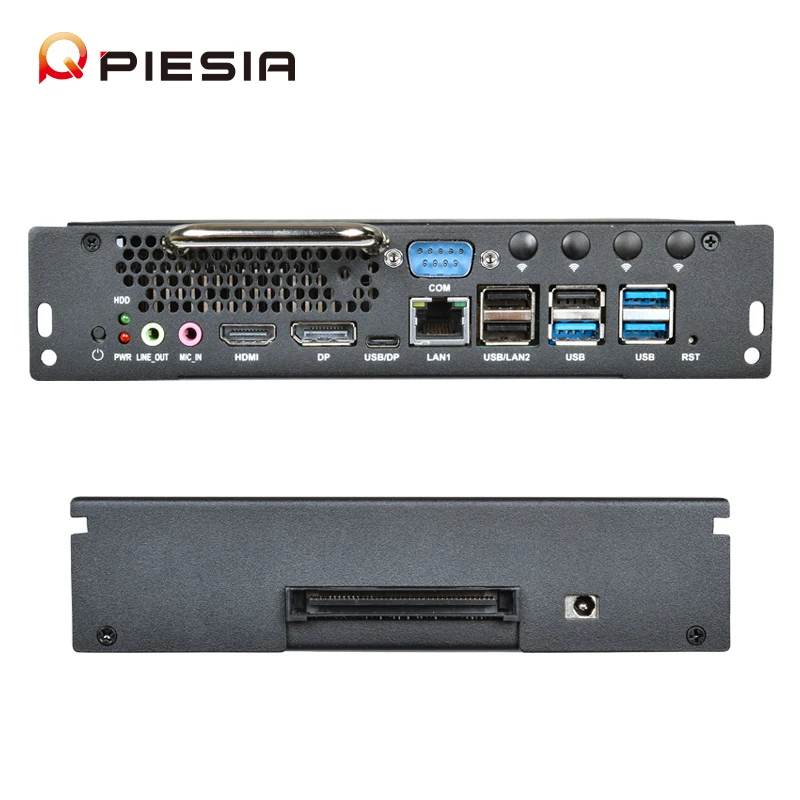 Piesia Intel Core I5 12450H I7 12650H OPS Mini PC 4K شاشة مزدوجة 16GB RAM 256GB WiFi 6E OPS كمبيوتر للسبورة البيضاء التفاعلية