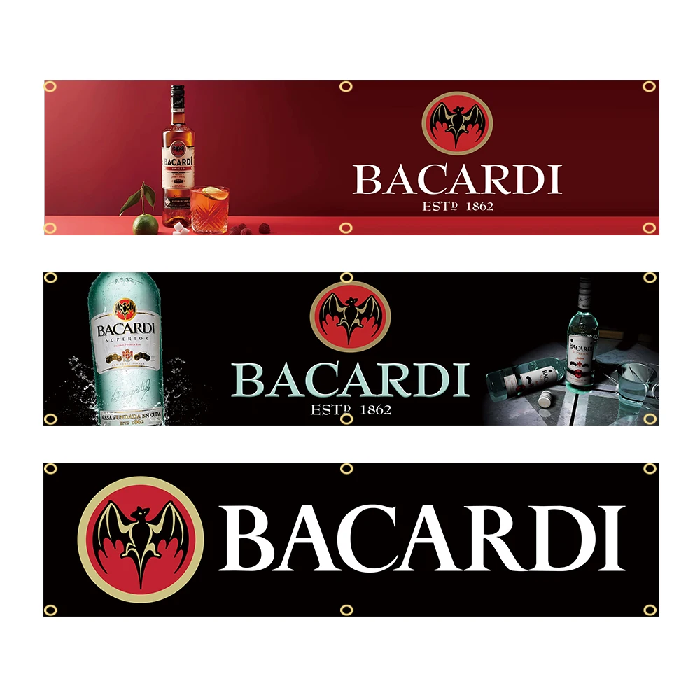 B-BACARDIs Polyester Printed Banner Company Logo Flag 45x180cm 60x240cm Decorative Tapestry for Home And Office