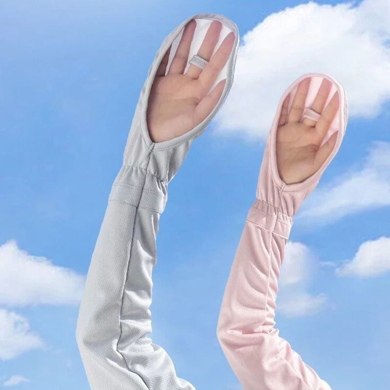 여성용 사이클링 햇빛 보호 팔 슬리브, 통기성 아이스 슬리브, 여름 운전, 일광 화상 방지, 팔 가드 장갑, 야외 선물, 1 쌍 