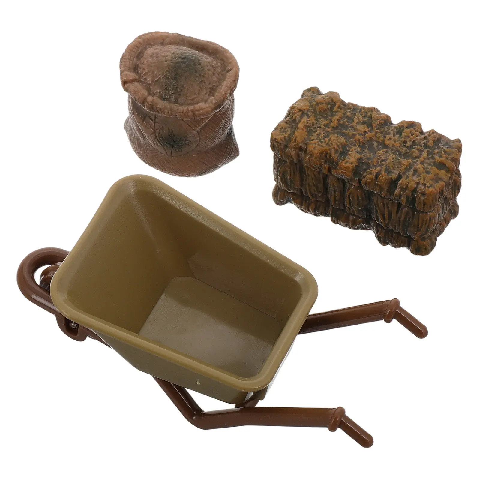 

1Set Authentic Miniature Farm Tools Set Versatile Micro Landscape Decoration Carts Mini Hay Bales for Dollhouse Scene Adornment