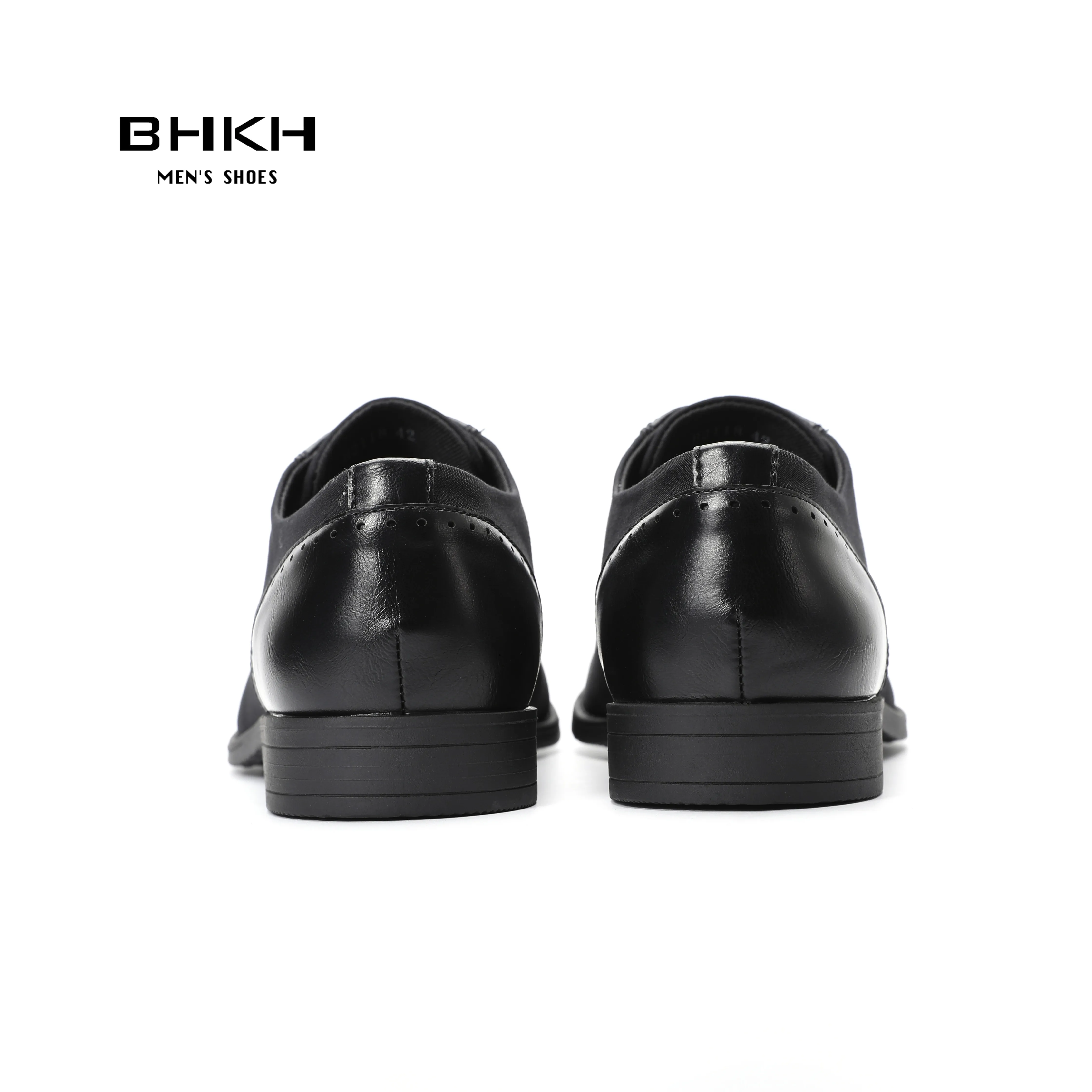 BHKH Men Dress Shoes Lace Up Men Casual Shoes Sapato Social Masculino Black Business Work Office Shoes For Men