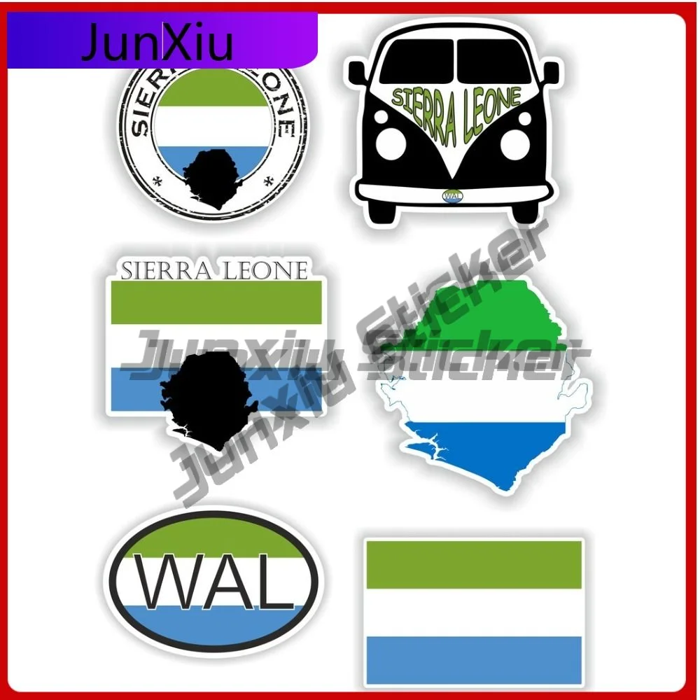 

Sierra Leone Flag Vinyl Pictures Stickers Graphic Custom Decals Car Cover Scratch Motorcycle Stickers Pcs Funny Refit Decoration