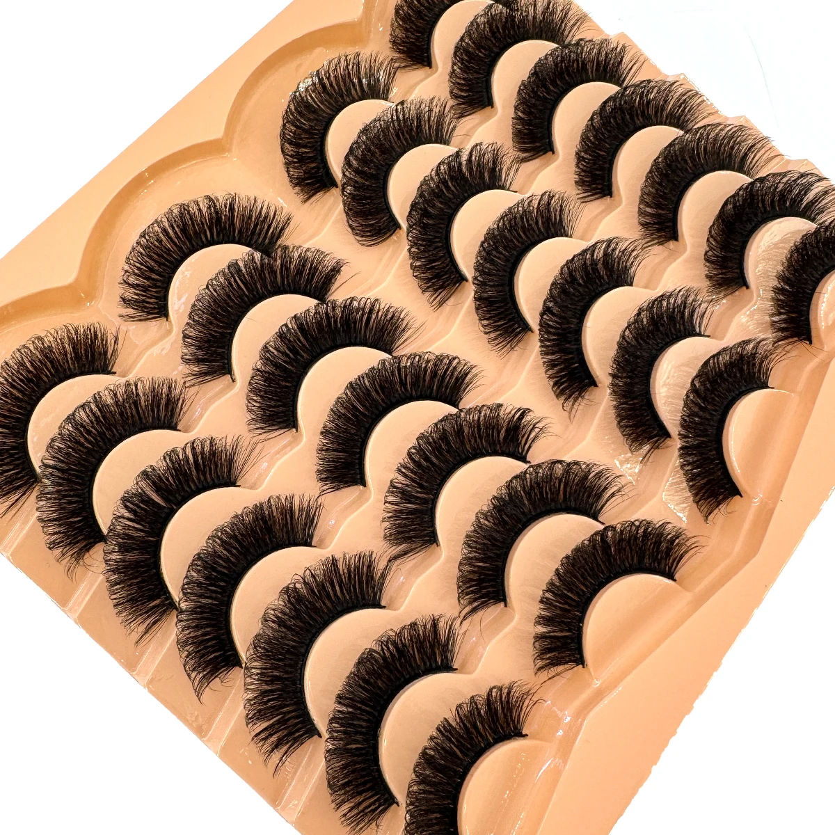 HBZGTLAD Neue 14 Paar künstliche Nerzwimpern, flauschige falsche Wimpern, dickes Volumen, dramatische Katzenaugenwimpern, langer Streifen, Wispy Lashes Packung – Detail 5