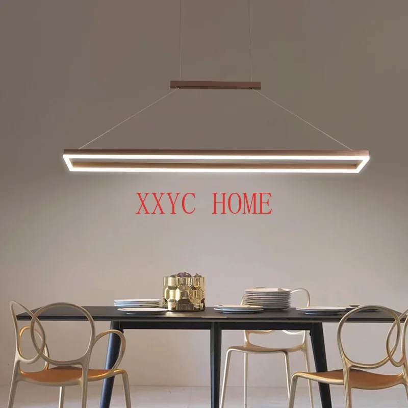 

Modern New Design Aluminum Led Ceiling Chandelier For Kitchen Island Dining Table Rectangle Office Bar Fixtures Hanging Lamp