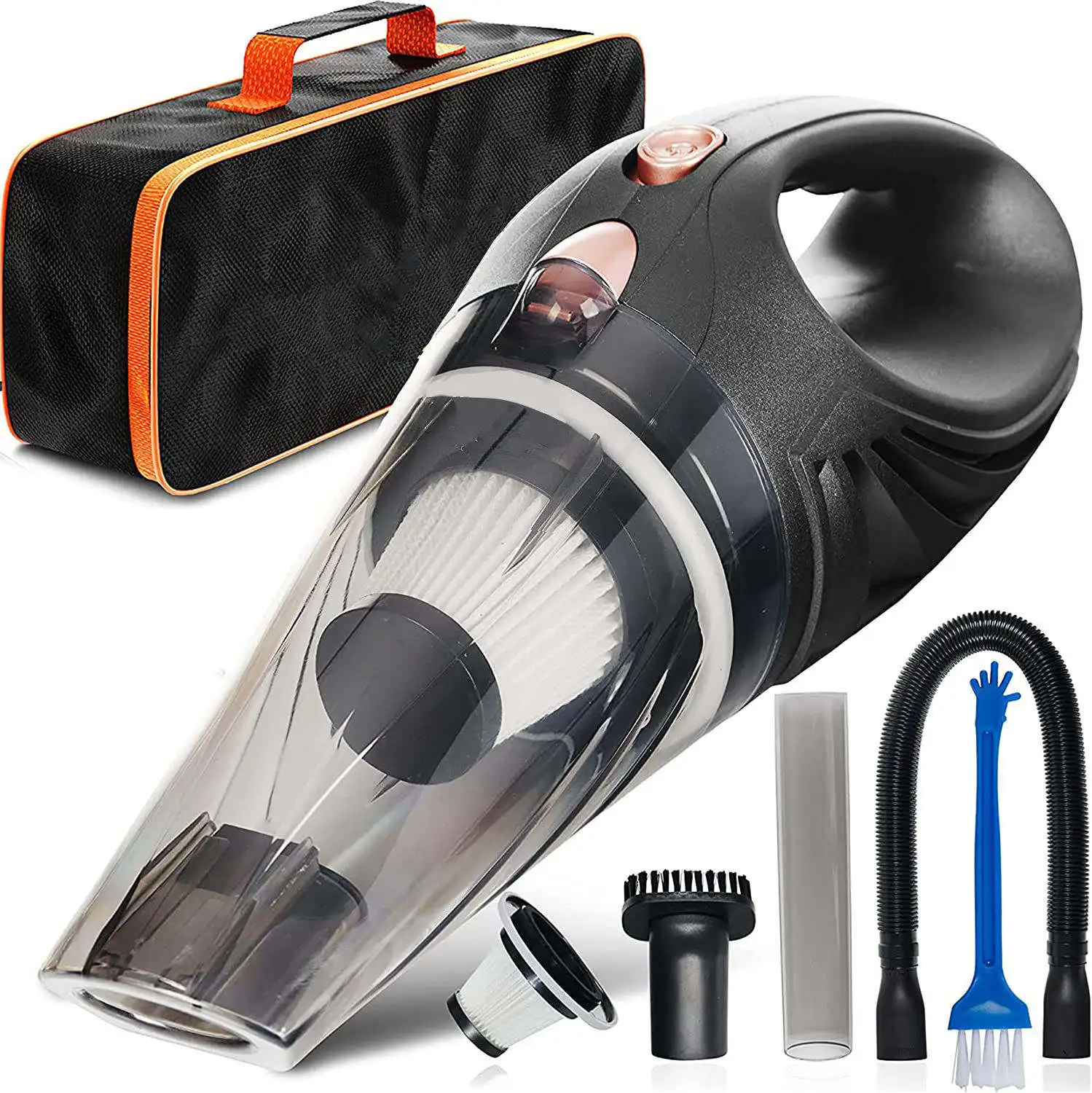 Small Portable Car Vacuum Cleaner Household Car Large Suction Brushless Motor Inflatable Cleaner