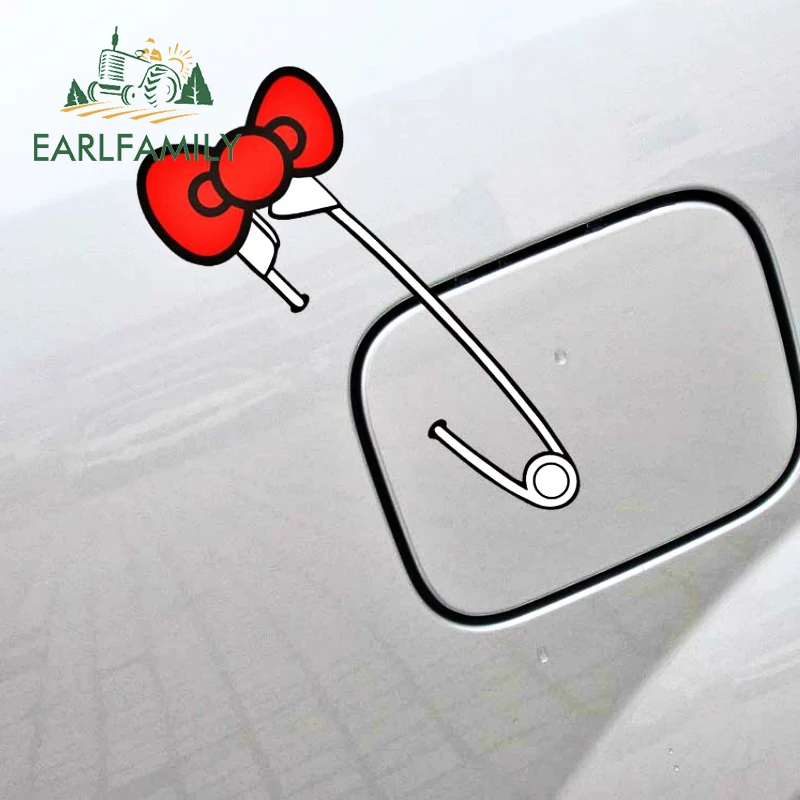 

EARLFAMILY 13 см для розового банта заколка Скрепка наклейки на автомобиль мотоцикл виниловый автомобиль обмотка топливный бак Кепка наклейка водонепроницаемый Campervan JDM