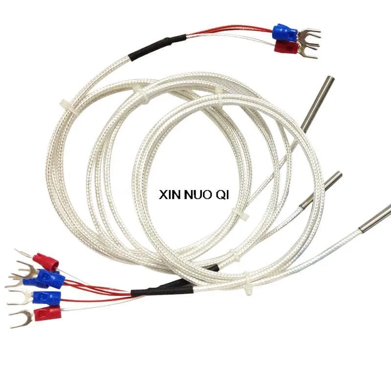 Waterproof PT100 Temperature Sensor Platinum Thermal Resistance Coupler pt1000 Probe  Anticorrosion 3 wire cable 