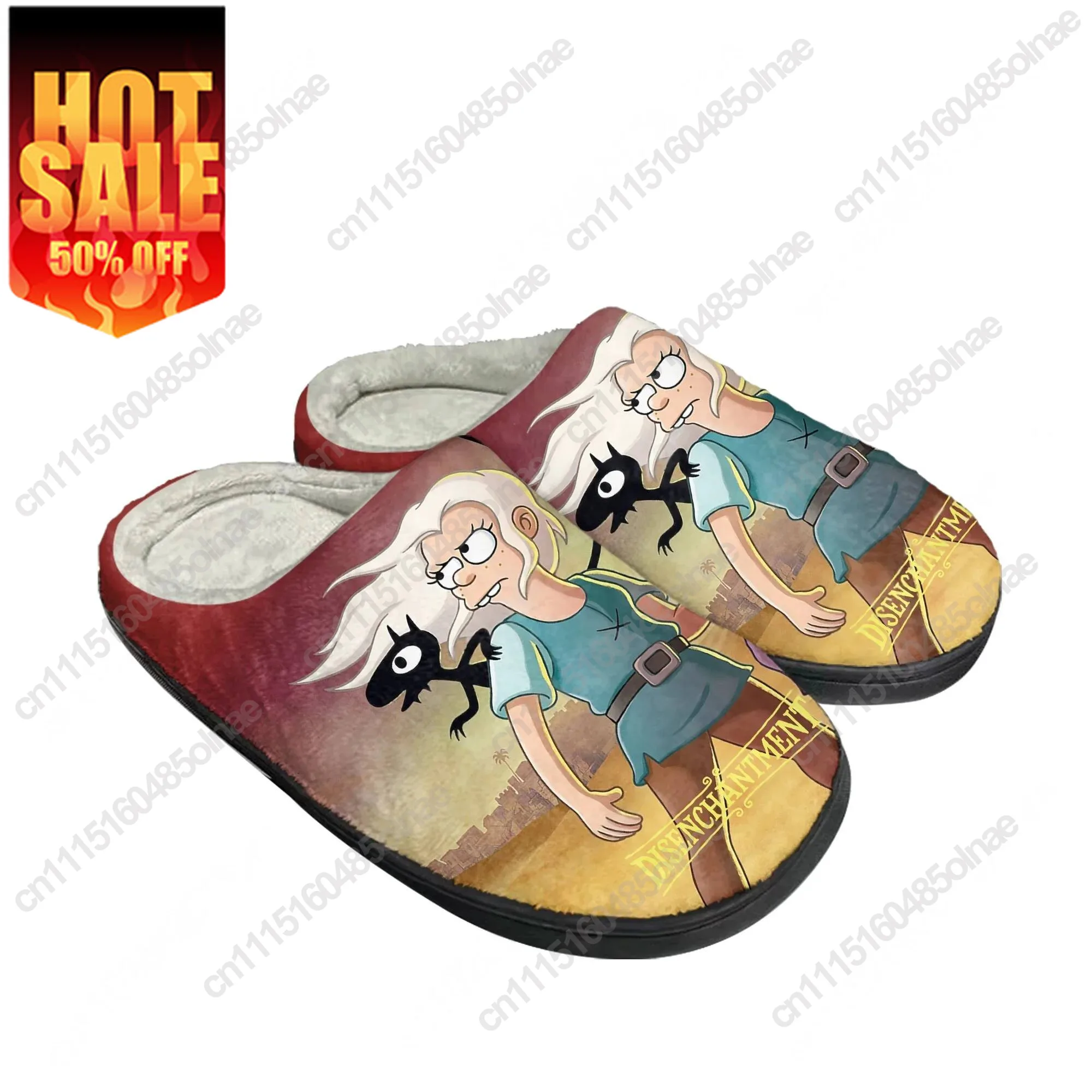 Zapatillas de algodón Disenchantment para toda la familia, para hombres, mujeres y adolescentes, de alta calidad, con forro de felpa, para uso en interiores, informales, cálidas y personalizables.