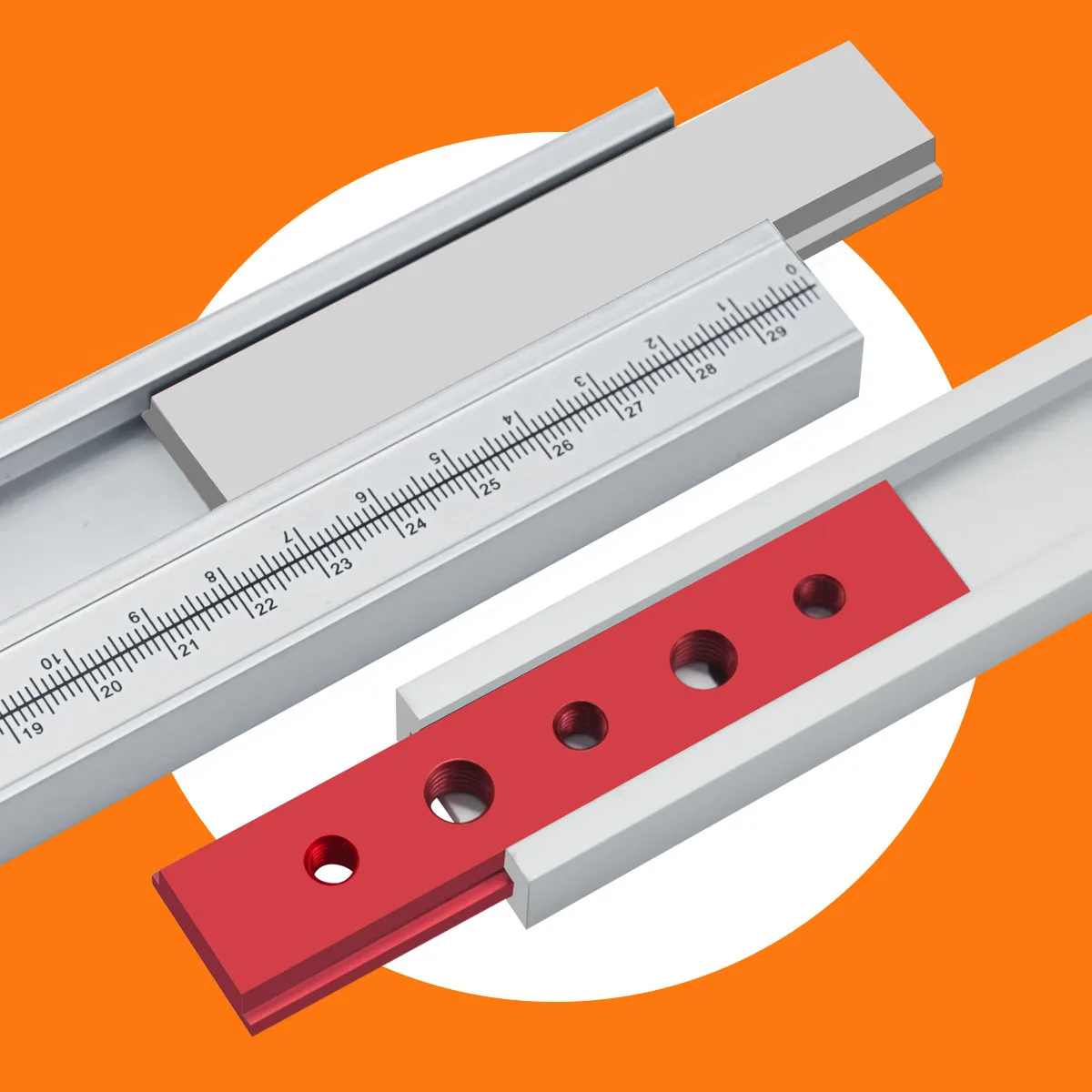 100mm Aluminium T-track and T-Slider T Slot Miter Track Jig - Miter Gauge Guide Chute for Workbench / Saw Router Table Tool