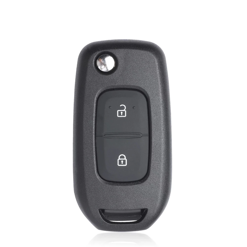 XNRKEY 2 Button Flip Remote Key Shell for Renault Dacia Logan 2 Logan II 2018 2019 2020 Smart Key Fob Cover Case