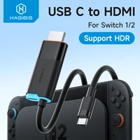 Hagibis Switch 2 Dock para Nintendo Switch/Switch2/OLED 4K @ 60Hz USB C a HDMI Cable adaptador 100W PD fuente de alimentación para portátiles ROG