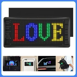 Mini znak LED, 7,2''x3,4 zasilany bateryjnie panel matrycowy Bluetooth LED, przewijana inteligentna kontrola aplikacji Programowalny cyfrowy wyświetlacz LED